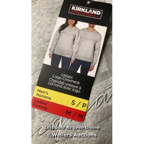 48 - 7X UNISEX NEW KIRKLAND SIGNATURE CREWNECK SWEATSHIRTS / GENTS SMALL LADIES MEDIUM / D