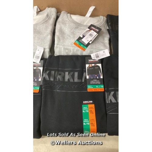 55 - 6X UNISEX NEW KIRKLAND SIGNATURE CREWNECK SWEATSHIRTS / GENTS XLARGE LADIES XXLARGE / D