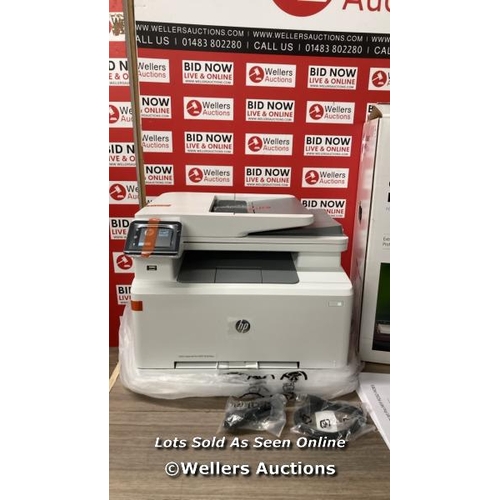 698 - HP M283FDW COLOUR LASERJET PRO PRINTER / POWERS UP / APPEARS NEW IN OPEN BOX / SEE IMAGES / B14