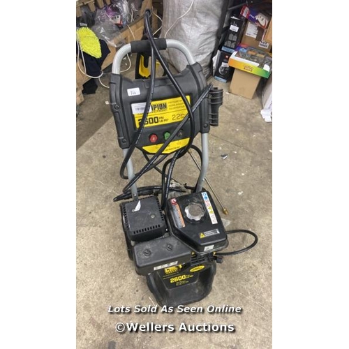 719 - CHAMPION PETROL 2600 PSI PRESSURE WASHER / SIGNS OF USE / P13