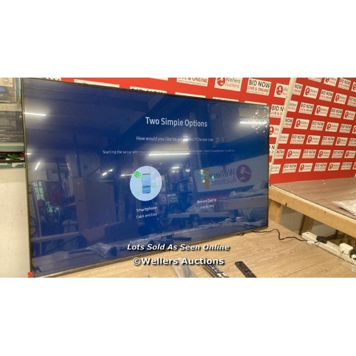 781 - SAMSUNG QE50Q60CAUXXU 50 QLED SMART TV / NEW, OPEN BOX / POWERS UP / WITH BOX, STAND AND REMOTE