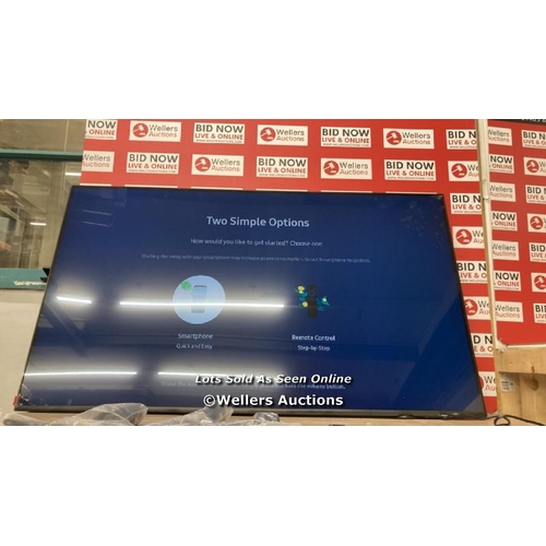 781 - SAMSUNG QE50Q60CAUXXU 50 QLED SMART TV / NEW, OPEN BOX / POWERS UP / WITH BOX, STAND AND REMOTE