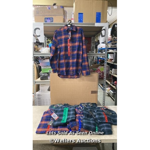 82 - 10X GENTS NEW GRAYERS HERITAGE FLANNEL SHIRTS / MIXED SIZES / D