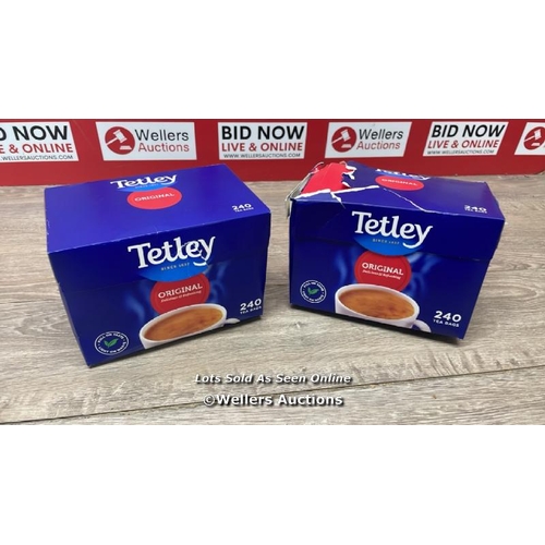 836 - 2X TETLEY TEA - 240 BAG BOXES / B17