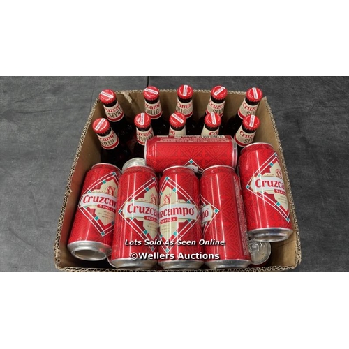 838 - X10 CRUZCAMPO SEVILLA / 330ML / 4.4% & X18 440ML CANS / B17