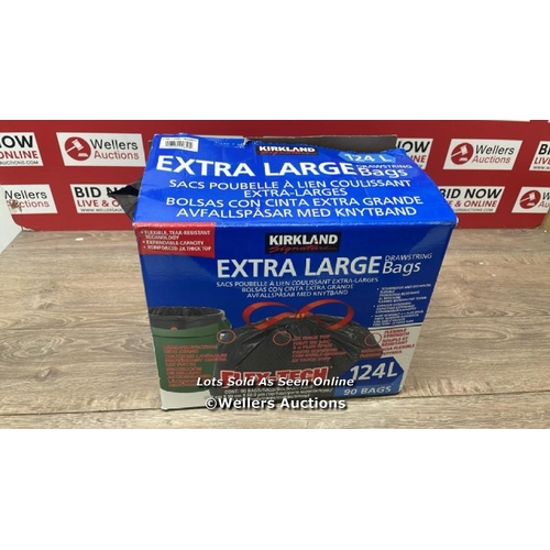 840 - KIRKLAND SIGNATURE EXTRA LARGE BIN LINERS (124L) / X1 ROLL / A21