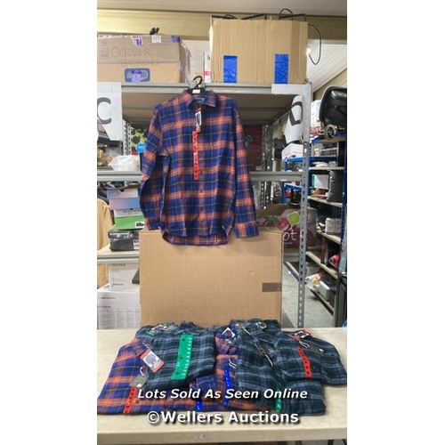 87 - 10X GENTS NEW GRAYERS HERITAGE FLANNEL SHIRTS / MIXED SIZES / D