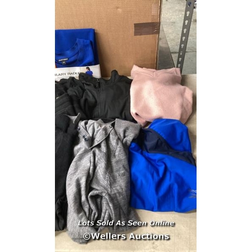 93 - SELECTION OF NEW AND PRE OWNED CLOTHING INCL. REEBOK, DOUGLAS HAYWARD AND HILARY RADLEY / MIXED SIZE... 