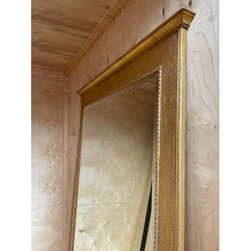 10 - A LARGE MODERN GILT FRAMED MIRROR WITH BEVELLED EDGE , 127CM WIDE X 190CM HIGH / CONTAINER NO: 27086... 