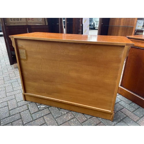 31 - A PAIR OF FRENCH MADE WALLNUT  CHESTS WITH THREE LARGE DRAWERS AND ONE DOCUMENT DRAWER, BOTH WITH TW... 