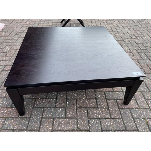 34 - LARGE WOODEN COFFEE TABLE, 39CM HIGH X 100 X 100CM / CONTAINER NO: : 331083