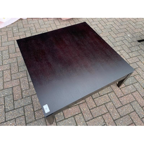 34 - LARGE WOODEN COFFEE TABLE, 39CM HIGH X 100 X 100CM / CONTAINER NO: : 331083