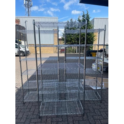 41 - X3 WIRE STORAGE RACKS, 182.5CM (H) X 91CM (W) X 40CM (D) / CONTAINER NO: 110343