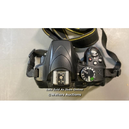 8145 - NIKON DIGITAL CAMERA D3300, 7.2/9V, 2.5A, WITH RECHARGABLE BATTERIES AND ACCESSORIES SEE IMAGES / E3... 