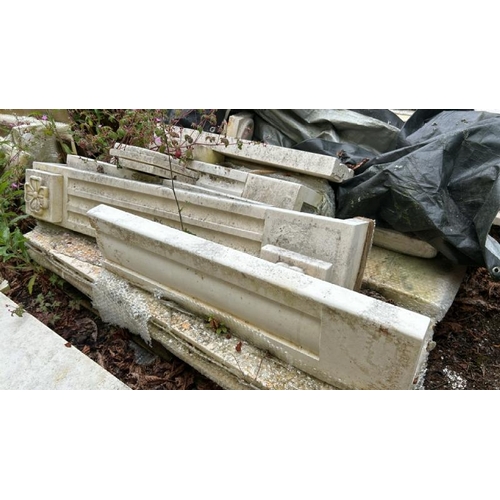 183 - PALLET FULL OF MARBLE FIREPLACE COMPONENTS