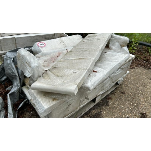 185 - PALLET FULL OF MARBLE FIREPLACE COMPONENTS