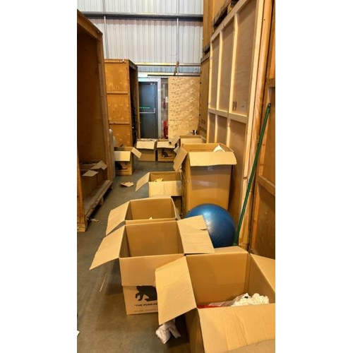 2 - SELF STORAGE CONTAINER FULL OF HOUSEHOLD RELATED GOODS INCL. VERY LARGE QUANTITY OF MOSTLY HARDBACK ... 