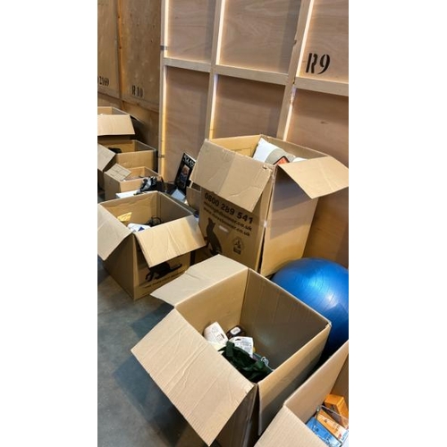 2 - SELF STORAGE CONTAINER FULL OF HOUSEHOLD RELATED GOODS INCL. VERY LARGE QUANTITY OF MOSTLY HARDBACK ... 