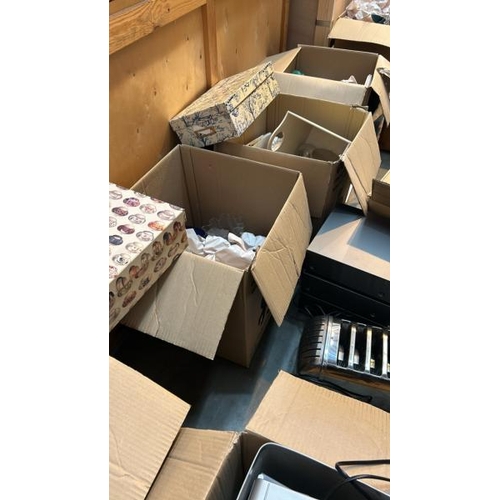 3 - SELF STORAGE CONTAINER FULL OF HOUSEHOLD RELATED GOODS INCL. LARGE QUANTITY OF CUTLERY CROCKERY, WIN... 