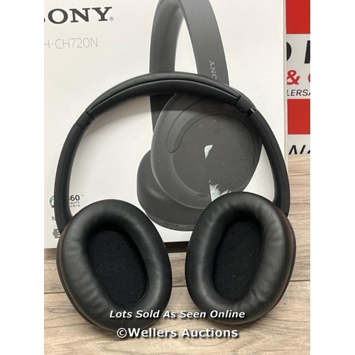 8011 - SONY WHCH720NB NOISE CANCELLING OVEREAR HEADPHONES / POWERS UP & CONNECTS VIA BLUETOOTH WITH SOUND /... 