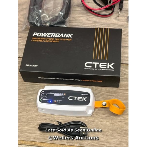 8018 - CTEK MXS 5.0 BATTERY CHARGER WITH COMFORT INDICATOR & PORTABLE POWER BANK / APPEARS NEW OPEN BOX / N... 