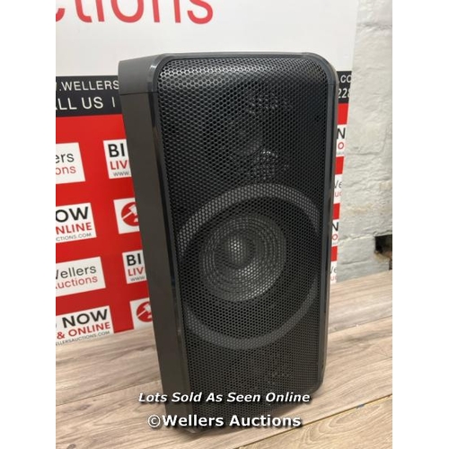 8022 - PANASONIC SC-TMAX5EB-K BLUETOOTH SPEAKER / POWERS UP & CONNECTS VIA BLUETOOTH WITH SOUND / SIGNS OF ... 