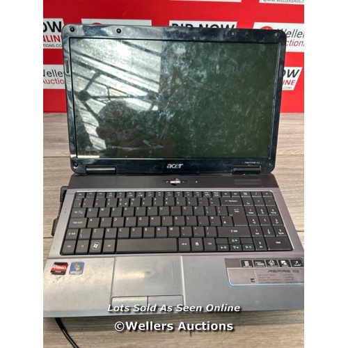 8100 - TOSHIBA ASPIRE 5532 LAPTOP, POWERS UP NO DISPLAY, WITH CHARGER, AS FOUND  / T22