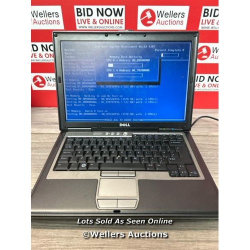 8102 - DELL LATITUDE D630 LAPTOP, POWERS UP, DOES NOT APPEARS FUNCTIONAL, NOT FULLY TESTED, WITH CHARGER, A... 