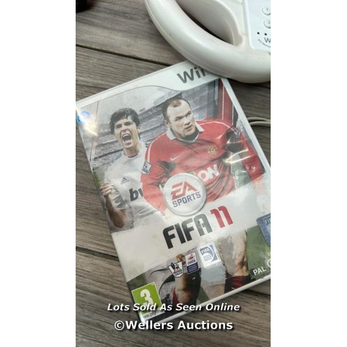 8111 - NINTENDO WII RVL-001 WITH ACCESSORIES AND FIFA 11 GAME, REPORTED BY THE VENDOR AS WORKING / UNTESTED... 