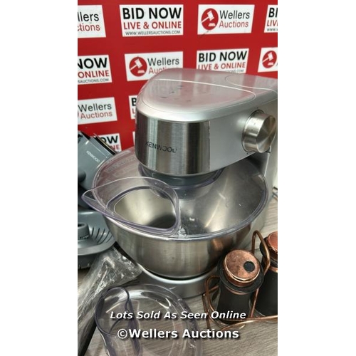 8112 - KENWOOD KHC29 ELECTRIC MIXER (NO POWER), ICE CREAM MAKER AND VARIOUS KITCHEN ACCESSORIES, ALL SHOW S... 