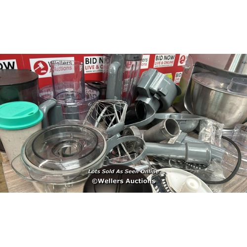 8112 - KENWOOD KHC29 ELECTRIC MIXER (NO POWER), ICE CREAM MAKER AND VARIOUS KITCHEN ACCESSORIES, ALL SHOW S... 