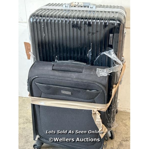 8152 - LARGE DIPLOMAT HARDSIDE SUITCASE AND ONE SMALL ANTLER SUITCASE, PRE-OWNED  / E31