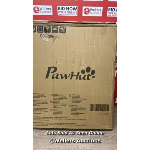 8214 - PAWHUT DOG GATE STAIR GATE PRESSURE FIT PETS BARRIER AUTO CLOSE FOR DOORWAY HALLWAY, 74-148CM WIDE A... 