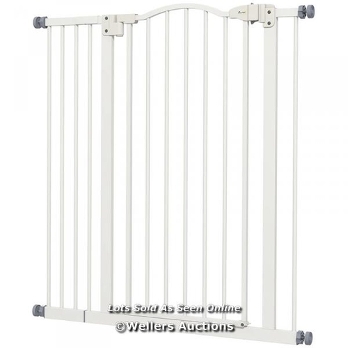 8219 - PAWHUT PRESSURE FIT DOG STAIR GATE NO DRILLING SAFETY GATE AUTO CLOSE FOR DOORWAYS, HALLWAYS, 74-94C... 