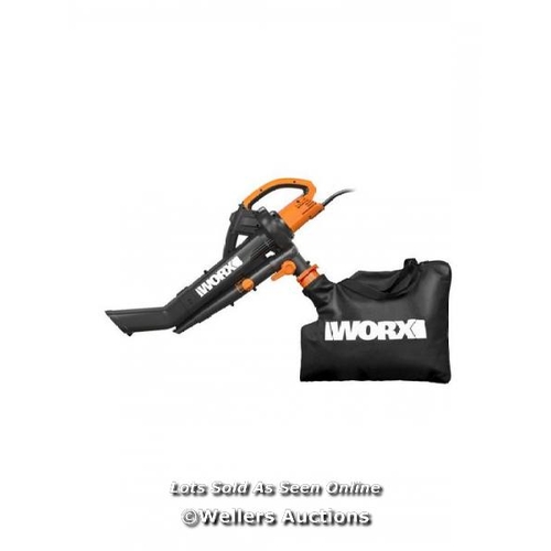 8288 - WORX WG505E 3000W�TRIVAC BLOWER/MULCHER/VACUUM / NEW, OPEN BOX