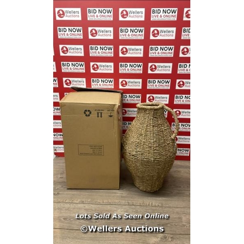 8293 - WOVEN VASE WITH HANDLE 52CM / NEW / C4