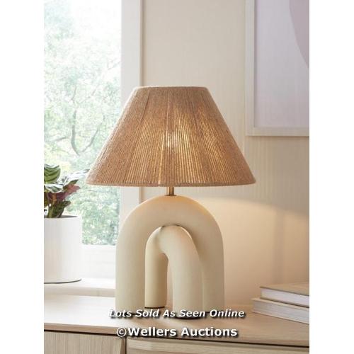 8295 - AILA CERAMIC TABLE LAMP / LAMP IS BROKEN / SEE IMAGES / C9