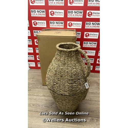 8296 - WOVEN VASE WITH HANDLE 52CM / NEW / C10