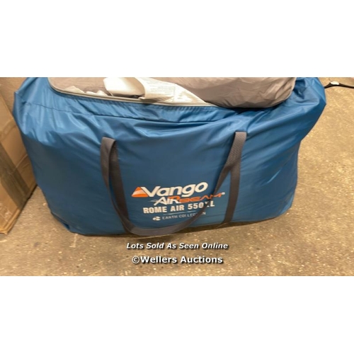 8297 - VANGO ROME AIR 550 XL TENT PACKAGE, 5 PERSON / MINIMAL SIGNS OF USE / SEE IMAGES / NOT FULLY TESTED ... 