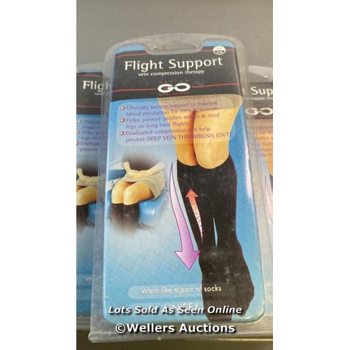 9512 - X11 NEW GO DESIGN FLIGHT SUPPORT VEIN COMPRESSION THERAPY INCL. SIZES X3 SMALL, X5 MEDIUM AND X3 LAR... 