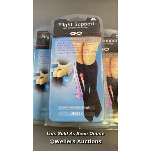 9513 - X11 NEW GO DESIGN FLIGHT SUPPORT VEIN COMPRESSION THERAPY INCL. SIZES X5 SMALL, X4 MEDIUM AND X2 LAR... 