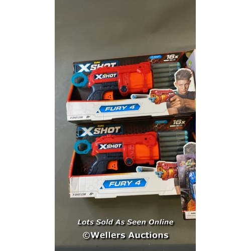 9523 - X2 ZURU XSHOT FURY 4, X1 TENDER LEAF PET CATS SETS, X1 LEGO CITY 60387, X1 GOODIEZ TOYS DIE CAST MET... 