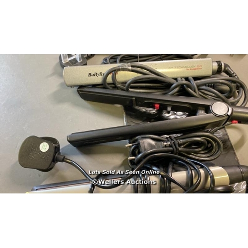 9557 - X7 HAIR STRAIGHTENERS INCL. REMINGTON, ROWENTA, BABYLISS, SALONIA, AMORY AND GHD