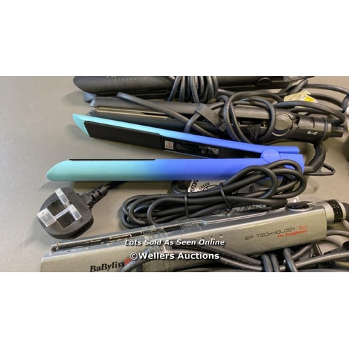 9557 - X7 HAIR STRAIGHTENERS INCL. REMINGTON, ROWENTA, BABYLISS, SALONIA, AMORY AND GHD