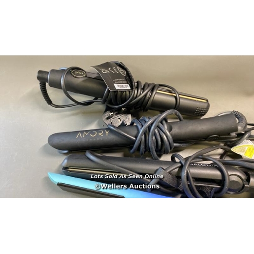 9557 - X7 HAIR STRAIGHTENERS INCL. REMINGTON, ROWENTA, BABYLISS, SALONIA, AMORY AND GHD