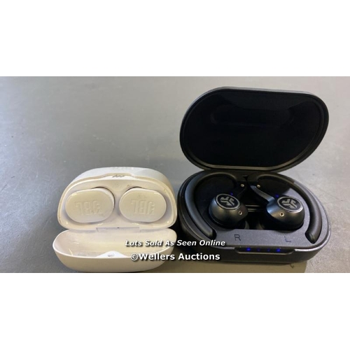 9646 - X2 EARBUDS INCL. JLAB AND JBL - BLUETOOTH CONNECTION NOT TESTED