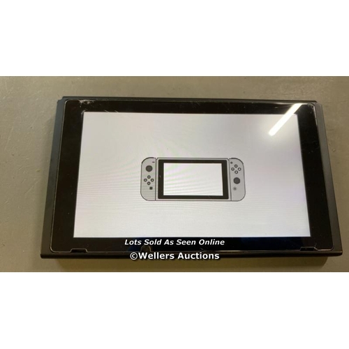 9706 - NINTENDO SWITCH / HAC-001/ SN: XKJ70068398265 - NO JOYCONS INCLUDED / RESTORED TO FACTORY DEFAULTS