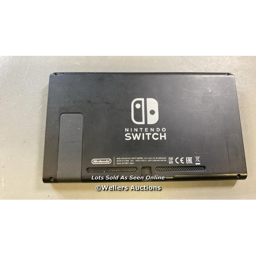 9706 - NINTENDO SWITCH / HAC-001/ SN: XKJ70068398265 - NO JOYCONS INCLUDED / RESTORED TO FACTORY DEFAULTS