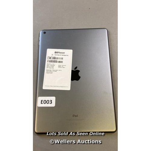 9716 - APPLE IPAD / 7TH GEN / A2197 / 32GB / SERIAL: DMQZJVPBMF3M / I-CLOUD ACTIVATION UNLOCKED / RESTORED ... 