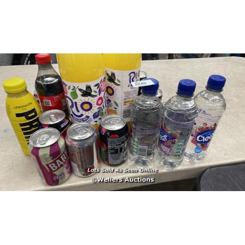 2040 - SELECTION OF MIXED SOFT DRINKS INCL. RIO, PEPSI MAX CHERRY & PRIME